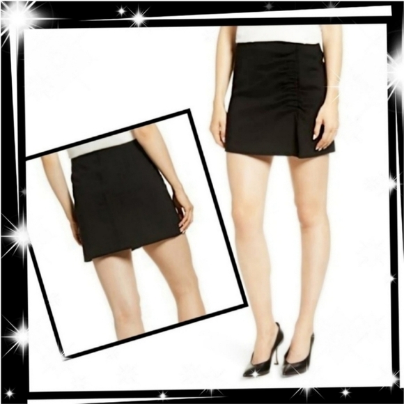 1.State Ruched Ponte Mini Skirt – Black Stretch Sleek – NWT – Size 8 - Picture 6 of 9